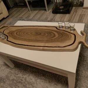 tocator gigant din lemn de nuc